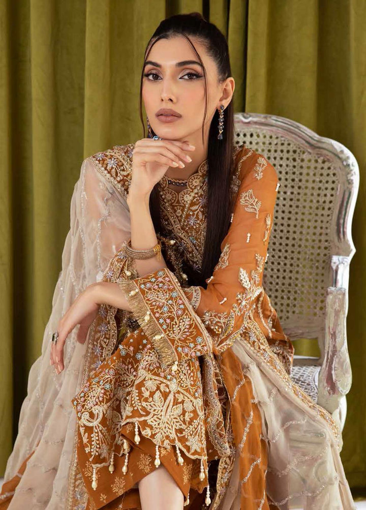Elanora By Nureh Embroidered Chiffon Suits Unstitched 3 Piece NU22EC NEL- 11 - Luxury Collection