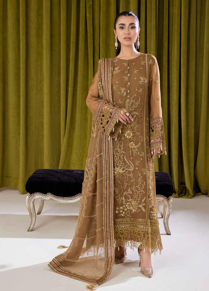 Elanora By Nureh Embroidered Organza Suits Unstitched 3 Piece NU22EC NEL- 13 - Luxury Collection