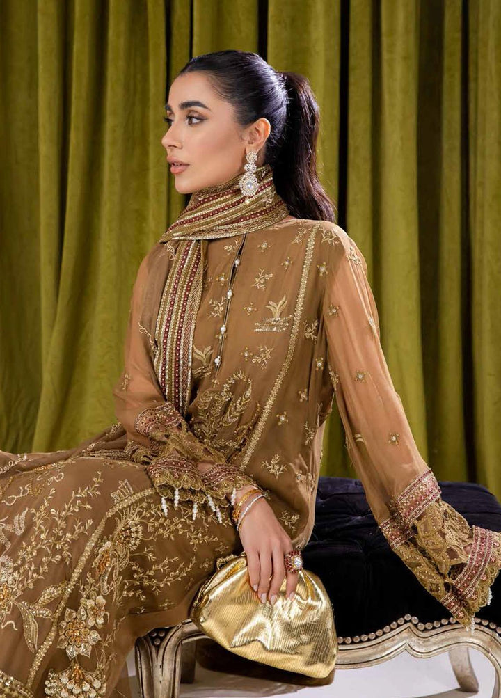 Elanora By Nureh Embroidered Organza Suits Unstitched 3 Piece NU22EC NEL- 13 - Luxury Collection