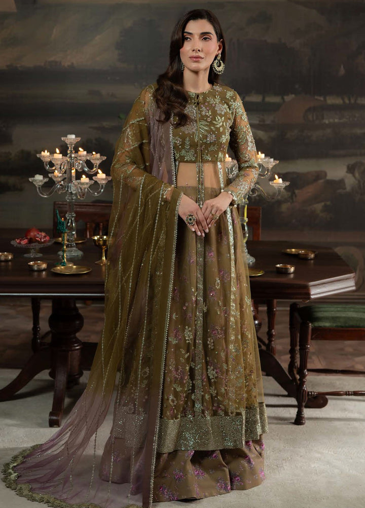 Elanora by Nureh Embroidered Net Suits Unstitched 3 Piece NU25ELC NEL-68 - Luxury Collection