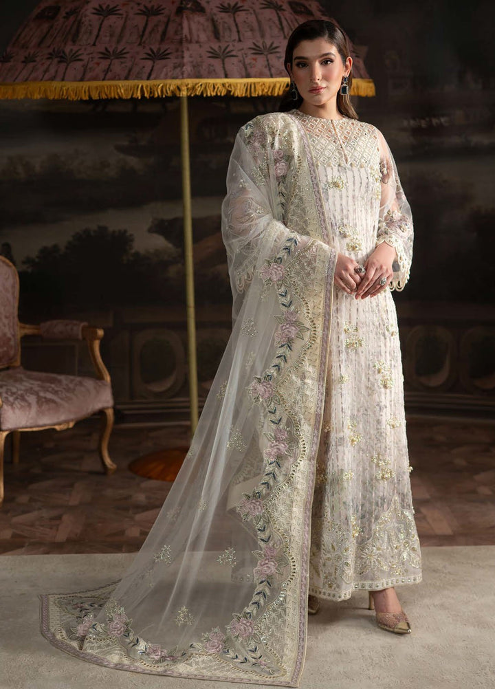 Elanora by Nureh Embroidered Net Suits Unstitched 3 Piece NU25ELC NEL-69 - Luxury Collection