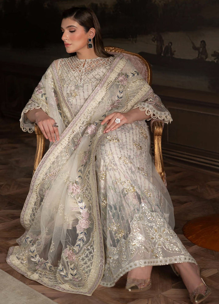 Elanora by Nureh Embroidered Net Suits Unstitched 3 Piece NU25ELC NEL-69 - Luxury Collection