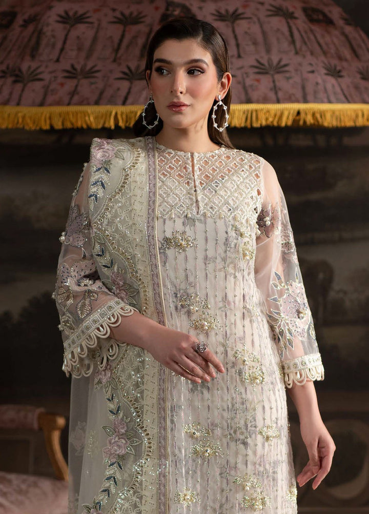 Elanora by Nureh Embroidered Net Suits Unstitched 3 Piece NU25ELC NEL-69 - Luxury Collection