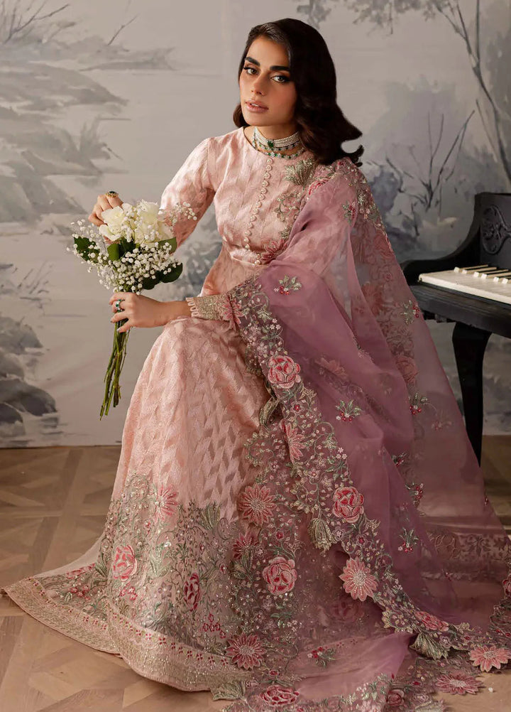 Elanora By Nureh Embroidered Organza Suit Unstitched 4 Piece NU24EC NEL-55 - Formal Collection