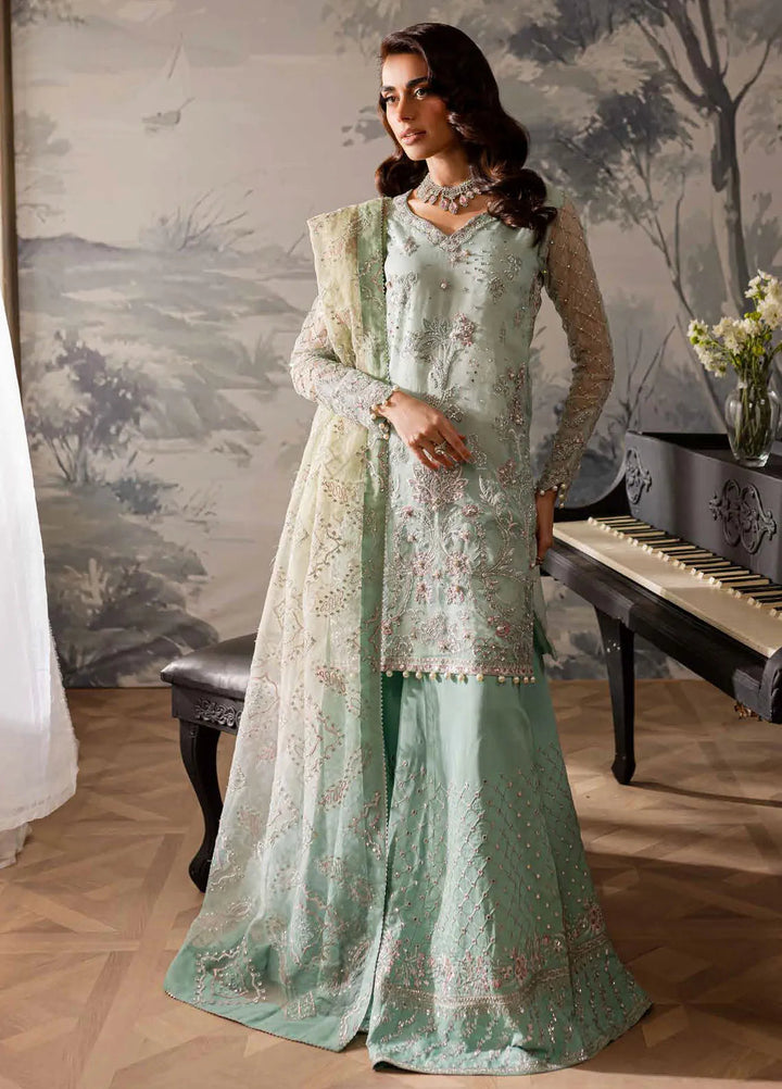 Elanora By Nureh Embroidered Organza Suit Unstitched 4 Piece NU24EC NEL-57 - Formal Collection