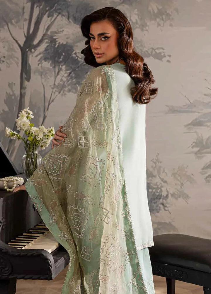Elanora By Nureh Embroidered Organza Suit Unstitched 4 Piece NU24EC NEL-57 - Formal Collection