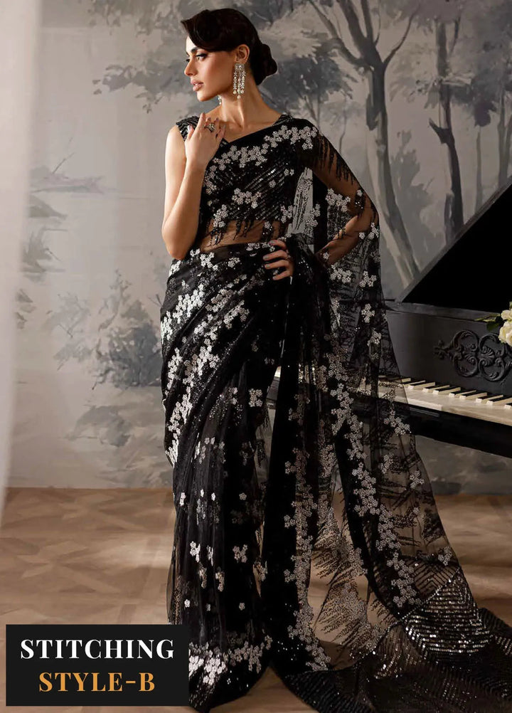 Elanora By Nureh Embroidered Organza Suit Unstitched 4 Piece NU24EC NEL-59 - Formal Collection