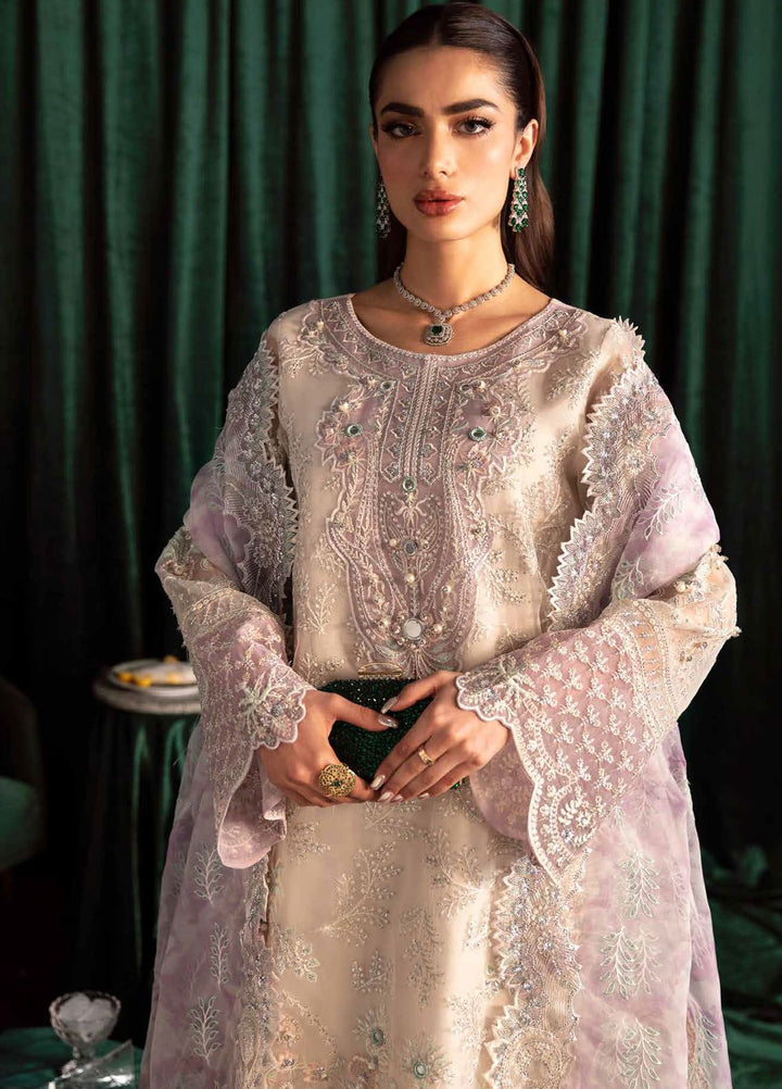 Elanora by Nureh Embroidered Organza Suits Unstitched 4 Piece NU24EL NEL-43 - Formals Collection