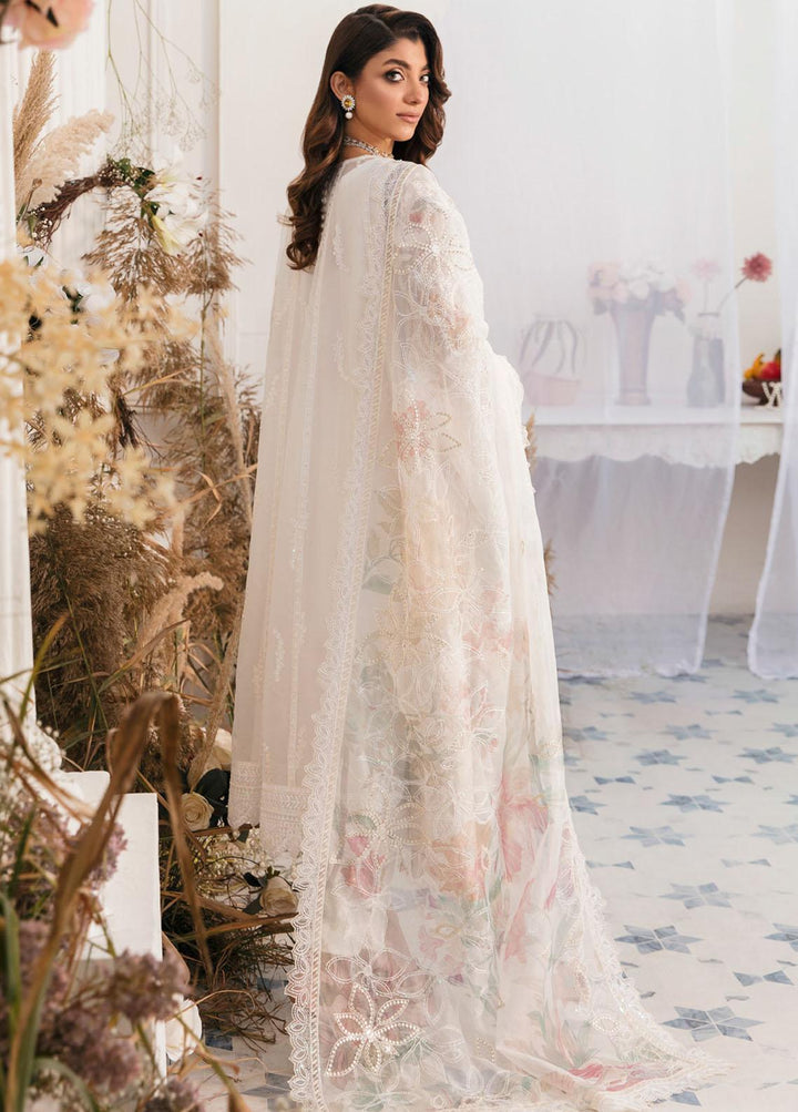 Elanora By Nureh Embroidered Organza Suits Unstitched 3 Piece NU22LC NEL-16 - Luxury Collection