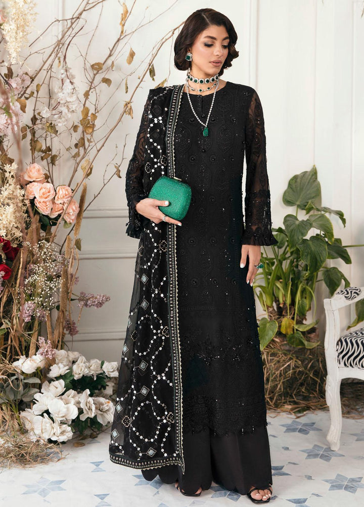 Elanora By Nureh Embroidered Chiffon Suits Unstitched 3 Piece NU22LC NEL-17 - Luxury Collection
