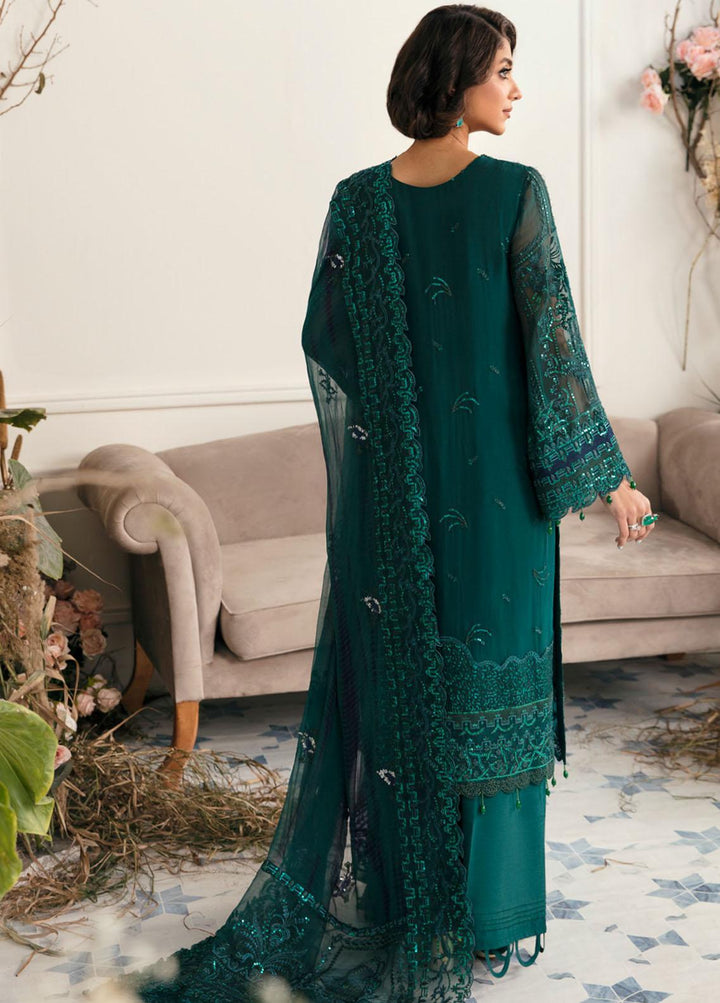 Elanora By Nureh Embroidered Chiffon Suits Unstitched 3 Piece NU22LC NEL-18 - Luxury Collection