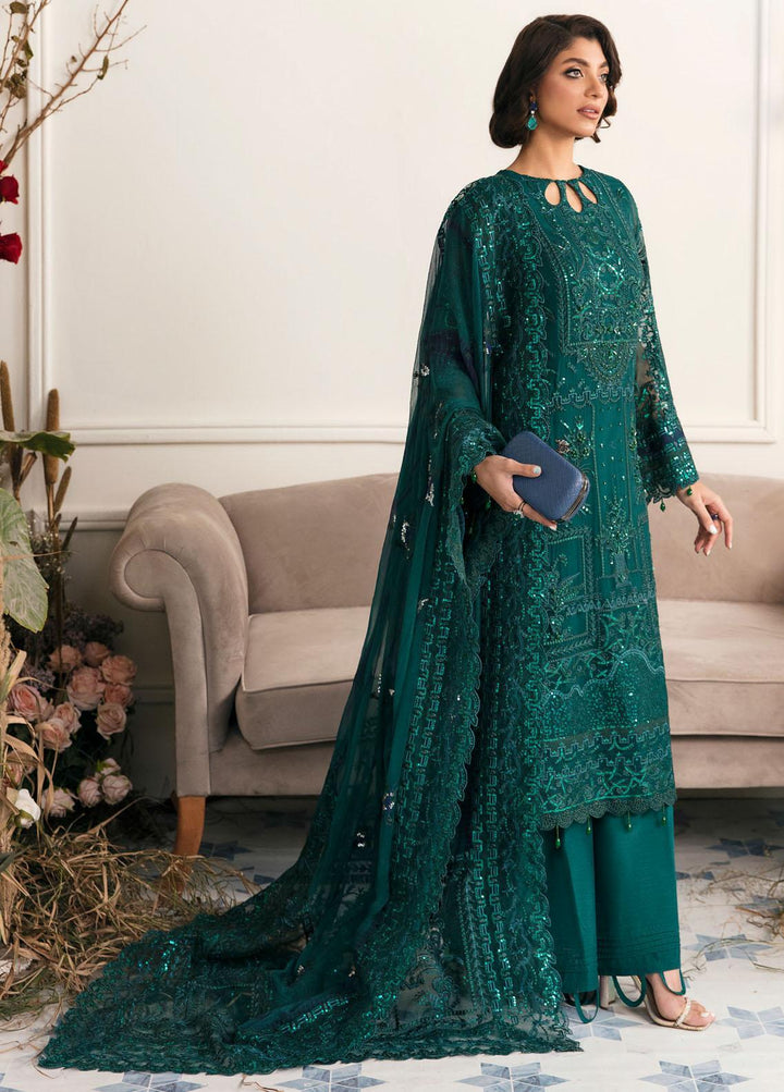 Elanora By Nureh Embroidered Chiffon Suits Unstitched 3 Piece NU22LC NEL-18 - Luxury Collection