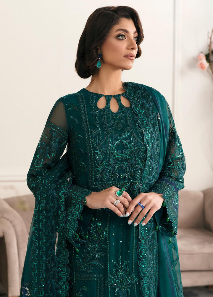 Elanora By Nureh Embroidered Chiffon Suits Unstitched 3 Piece NU22LC NEL-18 - Luxury Collection