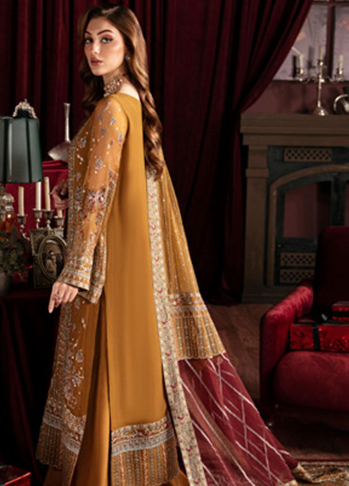 Elanora By Nureh Embroidered Chiffon Suits Unstitched 4 Piece NU23LC NEL-37 Crimson - Luxury Collection