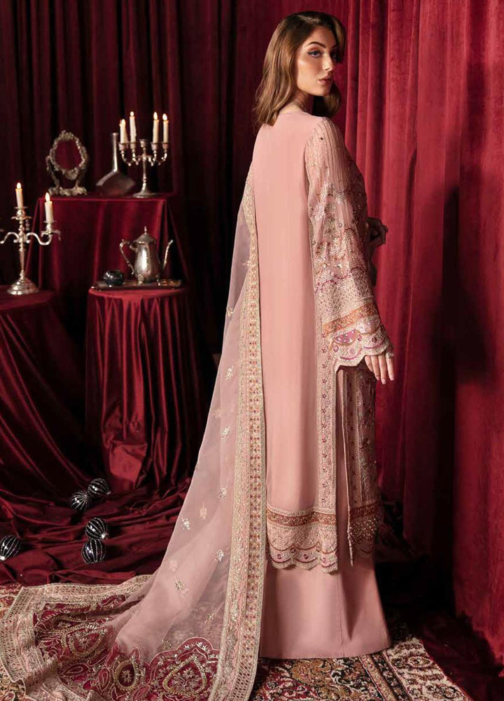 Elanora By Nureh Embroidered Chiffon Suits Unstitched 4 Piece NU23LC NEL-41 Water Lilly - Luxury Collection