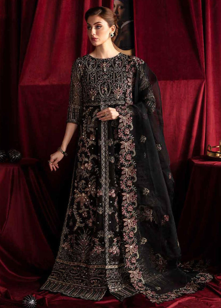 Elanora By Nureh Embroidered Organza Suits Unstitched 4 Piece NU23LC NEL-42 Rose - Luxury Collection