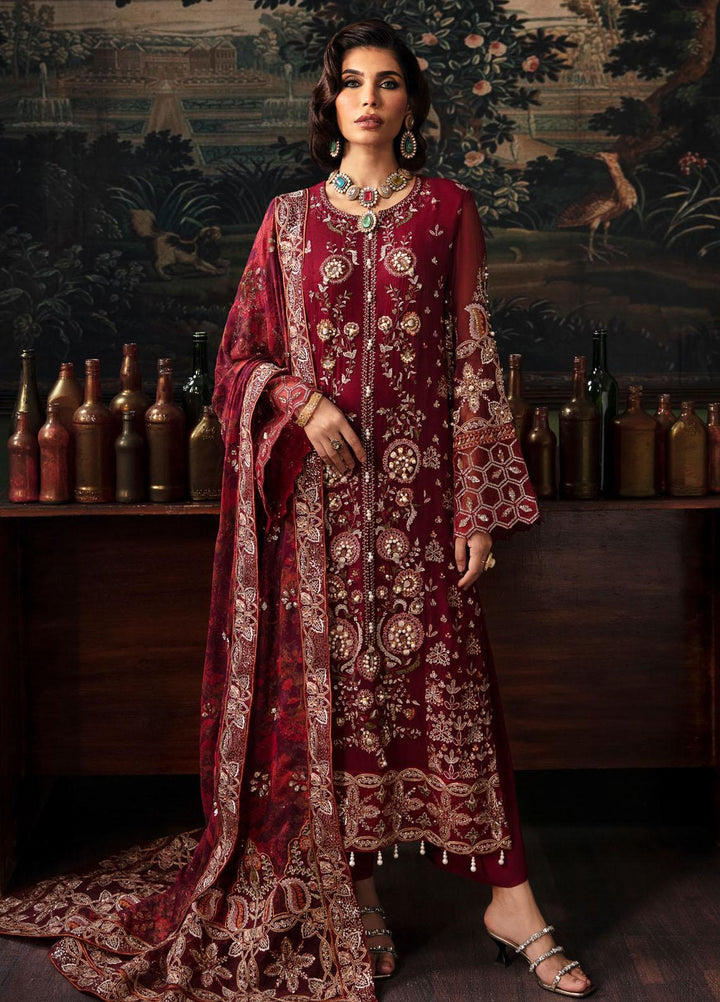 Elanora By Nureh Embroidered Chiffon Suits Unstitched 4 Piece NU23ELL NEL-33 - Luxury Collection