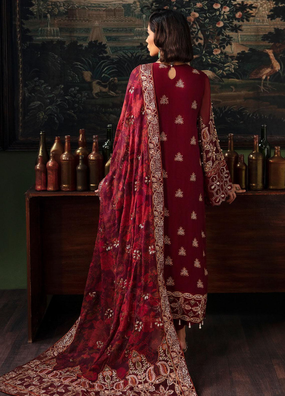 Elanora By Nureh Embroidered Chiffon Suits Unstitched 4 Piece NU23ELL NEL-33 - Luxury Collection
