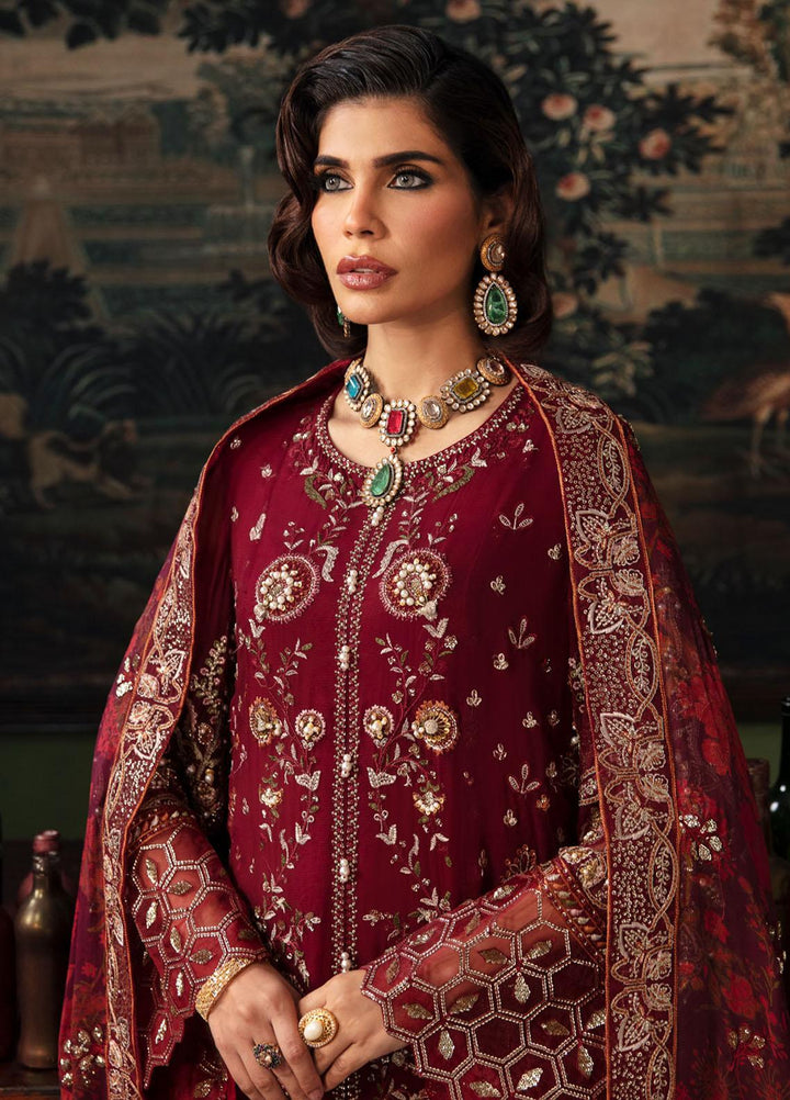 Elanora By Nureh Embroidered Chiffon Suits Unstitched 4 Piece NU23ELL NEL-33 - Luxury Collection
