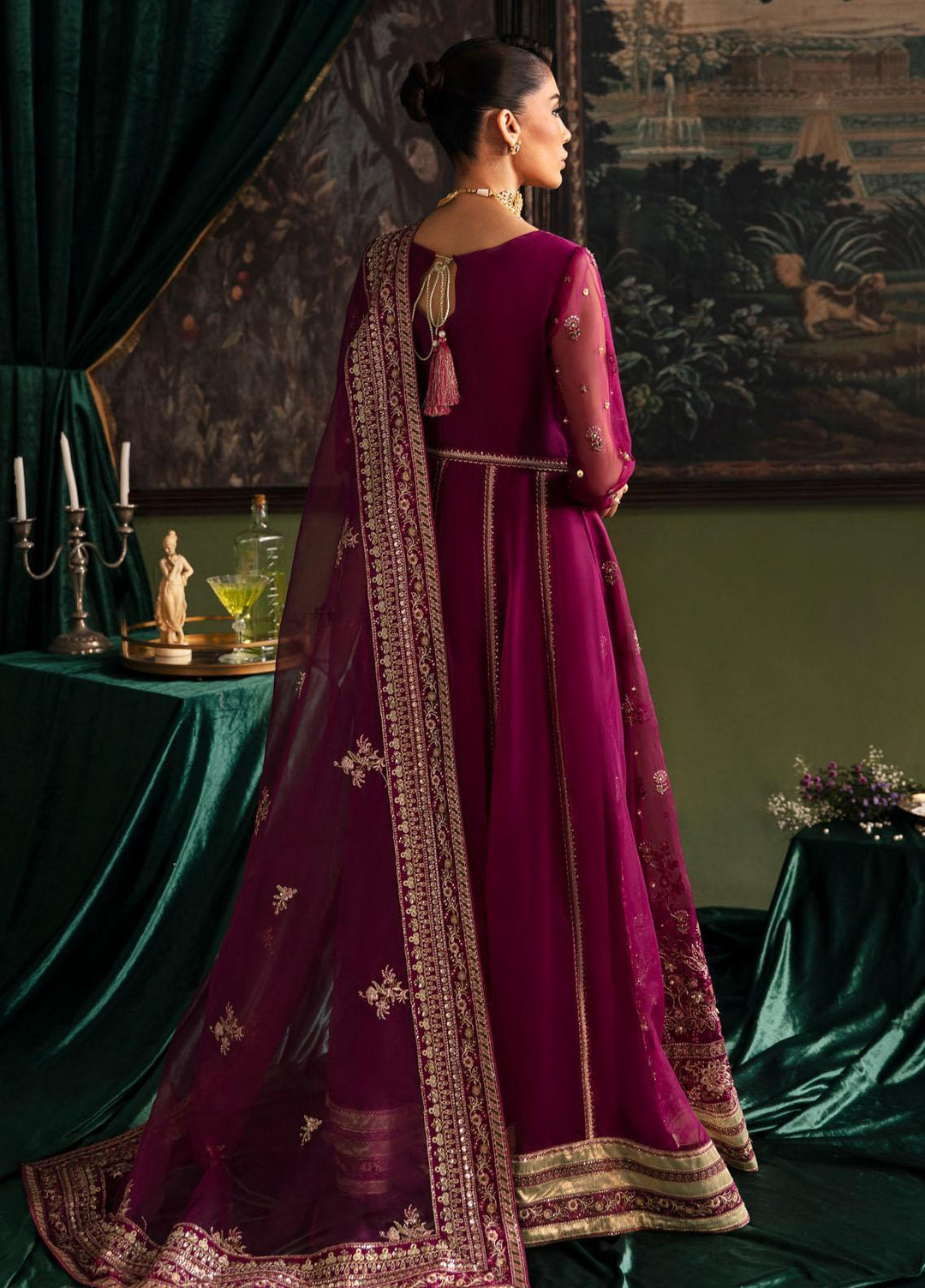 Elanora By Nureh Embroidered Organza Suits Unstitched 4 Piece NU23ELL NEL-34 - Luxury Collection