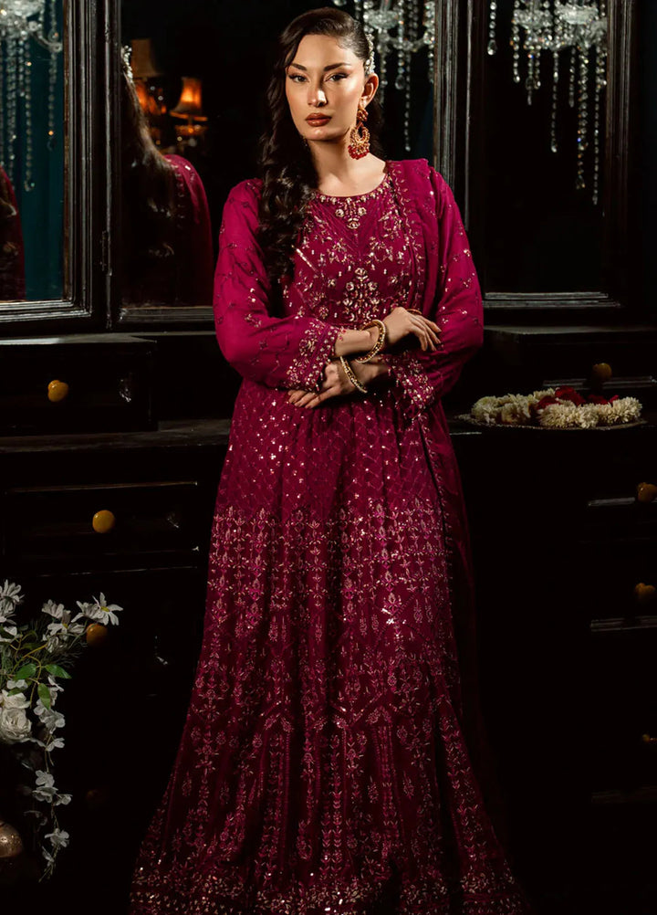 Elara by Shamooz Embroidered Chiffon Suit Unstitched 3 Piece SHM25EF SU-0121 Maya - Festive Collection
