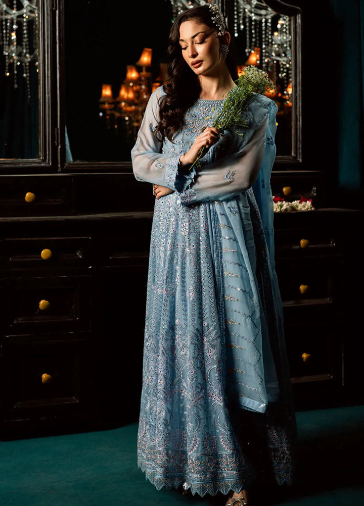 Elara by Shamooz Embroidered Chiffon Suit Unstitched 3 Piece SHM25EF SU-0123 Sawaan - Festive Collection