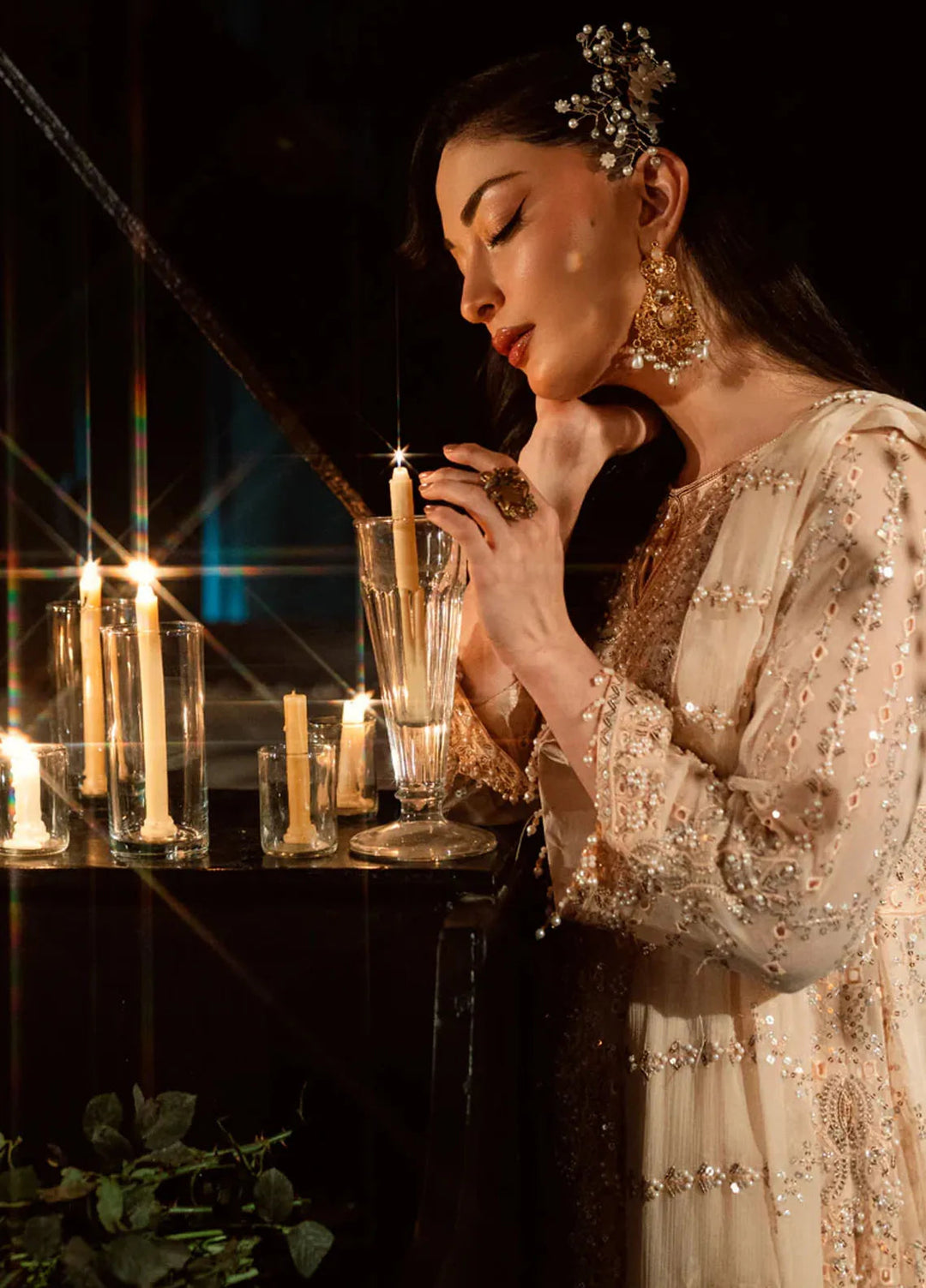 Elara by Shamooz Embroidered Chiffon Suit Unstitched 3 Piece SHM25EF SU-0124 Roha - Festive Collection