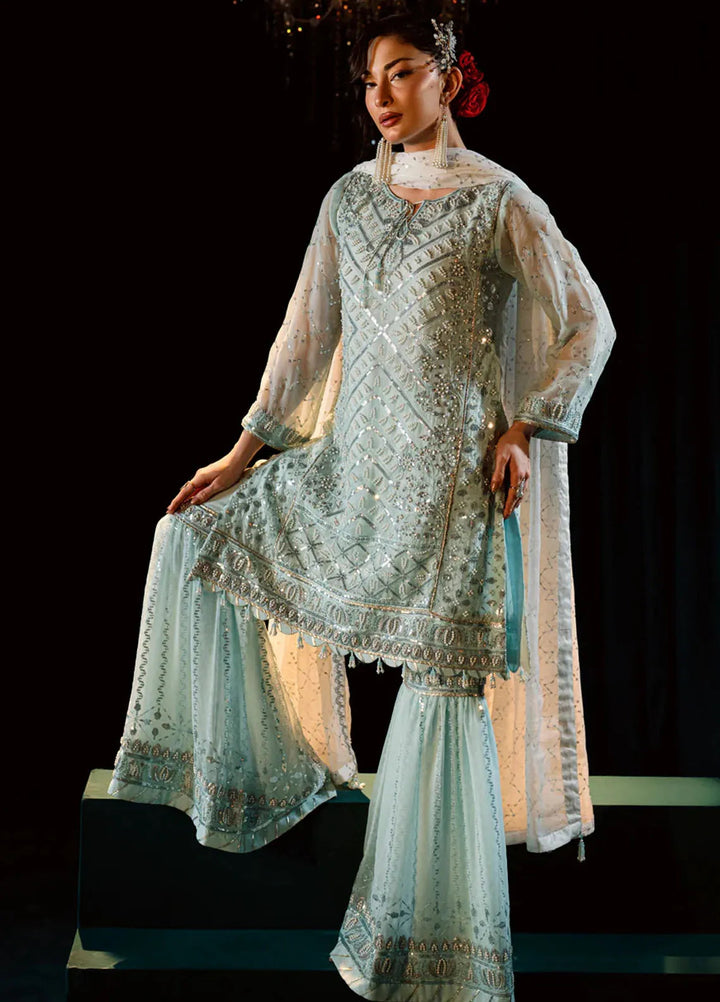 Elara by Shamooz Embroidered Chiffon Suit Unstitched 3 Piece SHM25EF SU-0126 Ruchi - Festive Collection