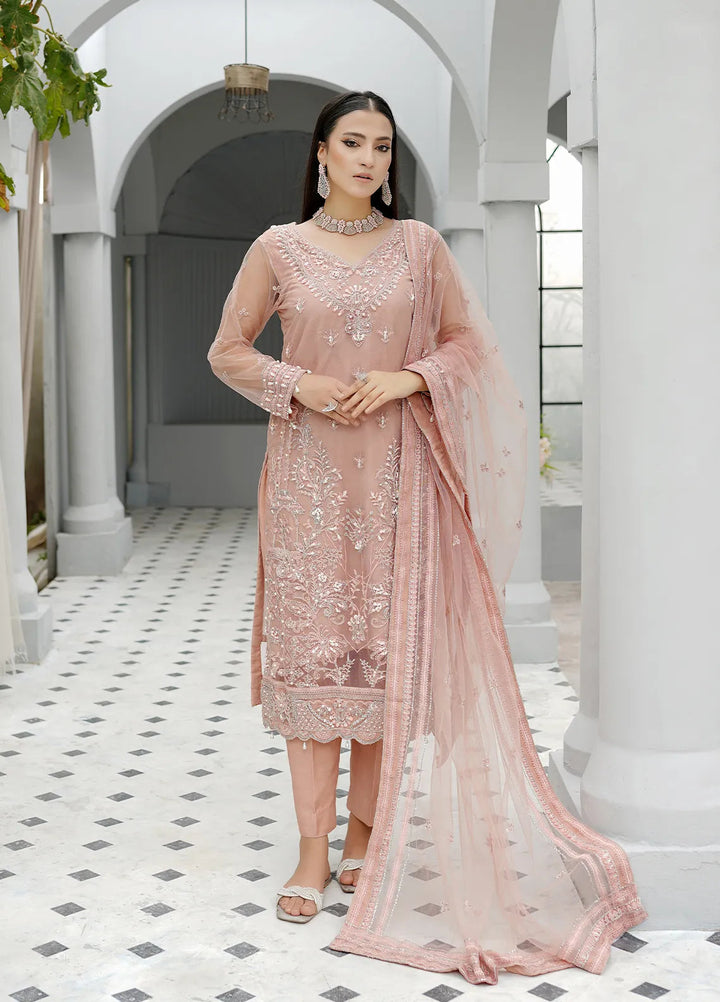 Elegance by Layout Embroidered Net Suits Unstitched 4 Piece LO24EL Aurelie - Festive Collection