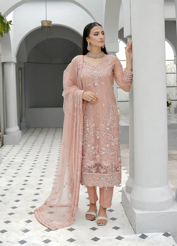 Elegance by Layout Embroidered Net Suits Unstitched 4 Piece LO24EL Aurelie - Festive Collection