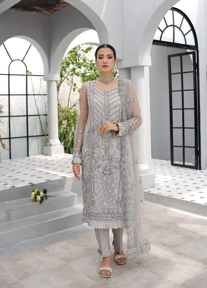 Elegance by Layout Embroidered Net Suits Unstitched 4 Piece LO24EL Julia - Festive Collection