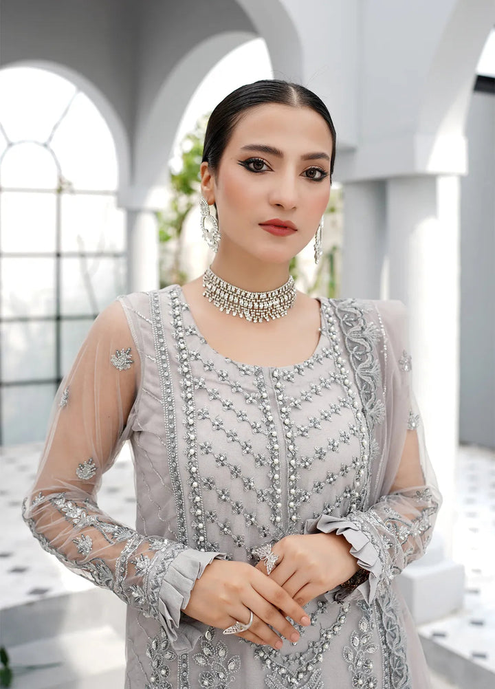Elegance by Layout Embroidered Net Suits Unstitched 4 Piece LO24EL Julia - Festive Collection