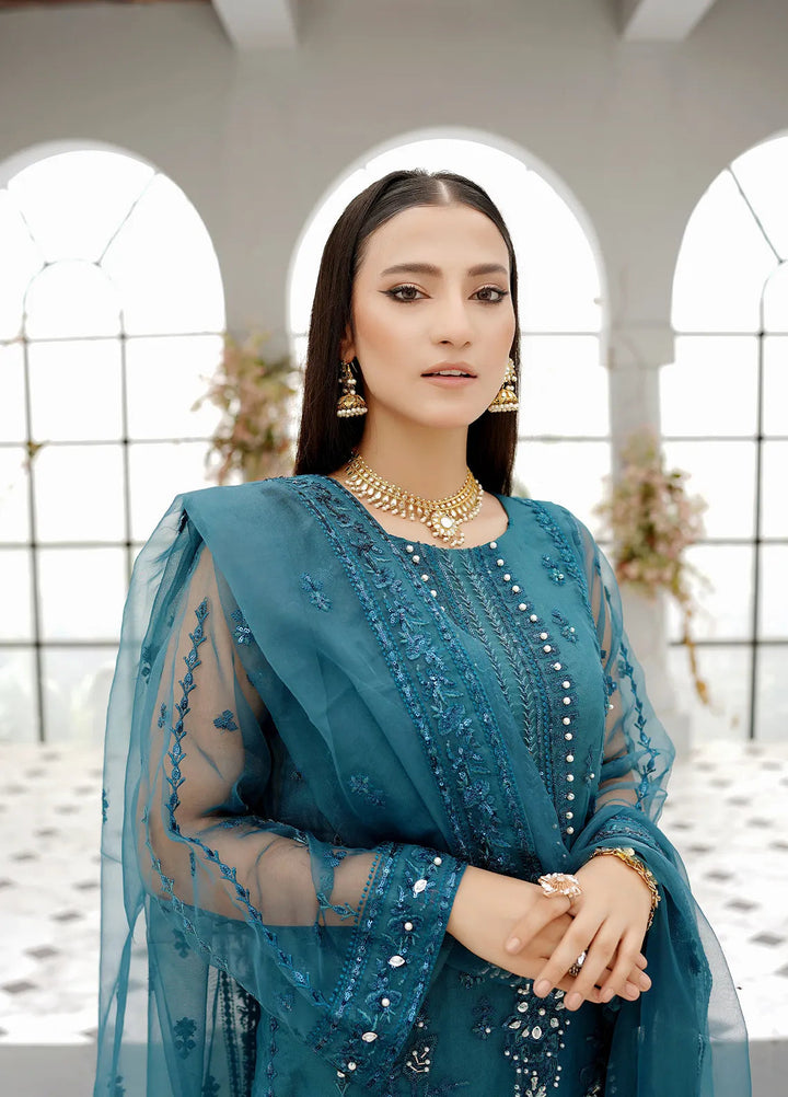 Elegance by Layout Embroidered Organza Suits Unstitched 4 Piece LO24EL Haya - Festive Collection