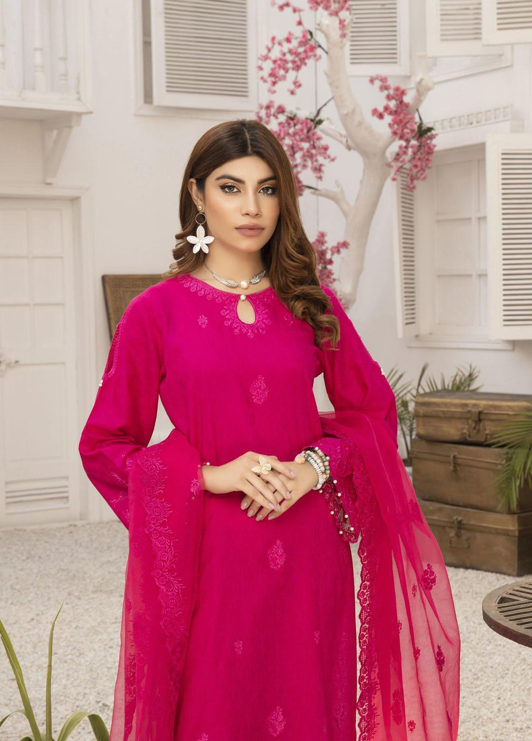 Elegance Casual Pret Embroidered Lawn Shirt ROSA