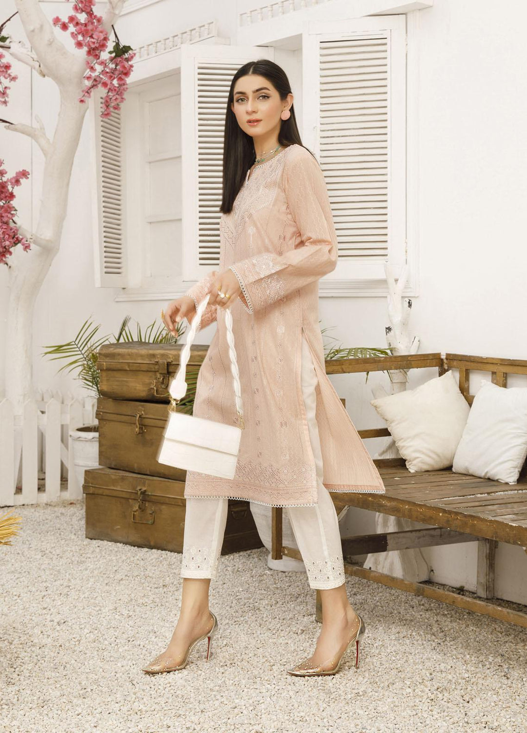 Elegance Casual Pret Embroidered Lawn Shirt TAFFY