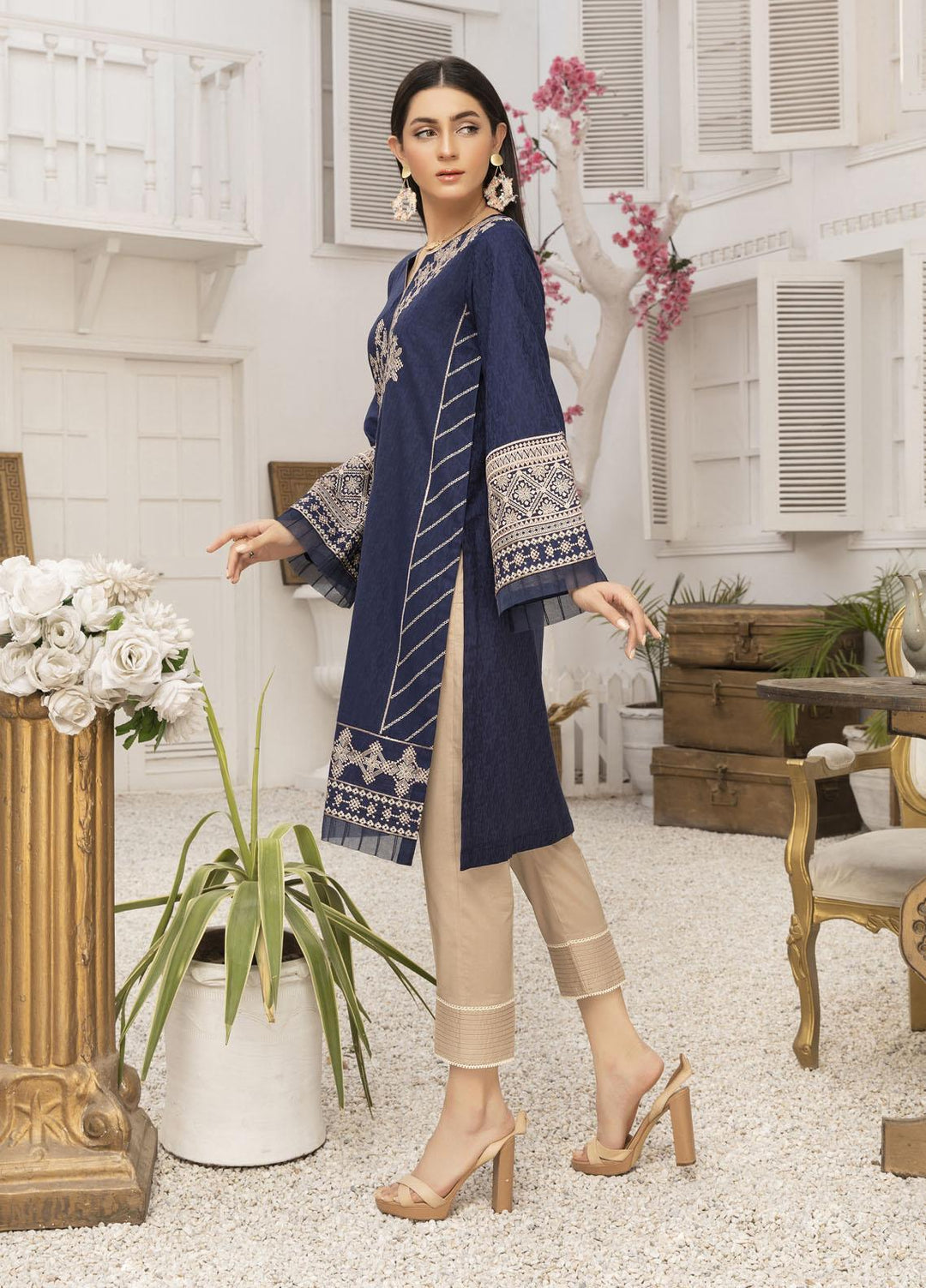 Elegance Casual Pret Embroidered Lawn Shirt NEELAM
