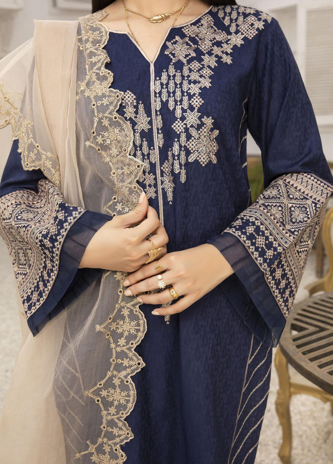Elegance Casual Pret Embroidered Lawn Shirt NEELAM