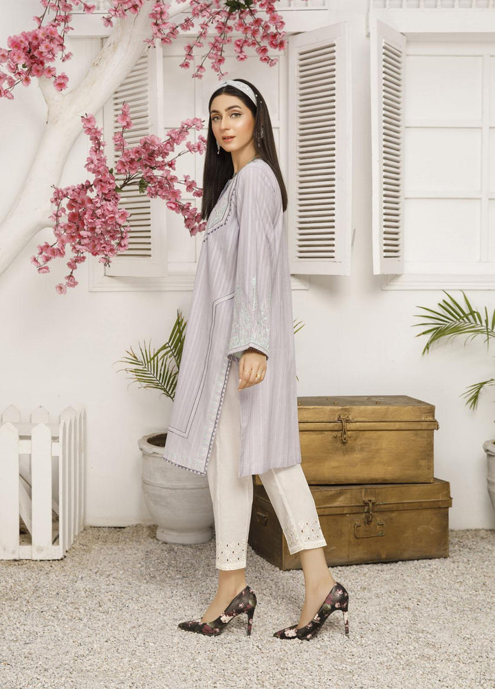 Elegance Casual Pret Embroidered Lawn Shirt WISTERIA