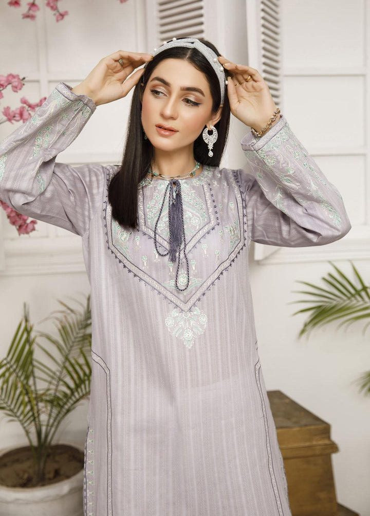Elegance Casual Pret Embroidered Lawn Shirt WISTERIA