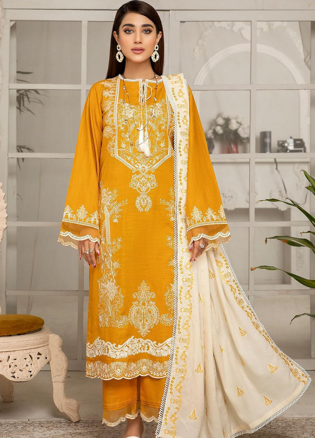 Elegance Embroidered Khaddar Suits Unstitched 3 Piece ELG22W MN-54 SOLANA - Winter Collection