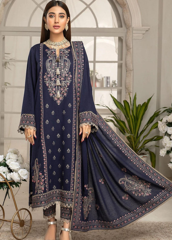 Elegance Embroidered Karandi Suits Unstitched 3 Piece ELG22W MN-55 AMRIN - Winter Collection