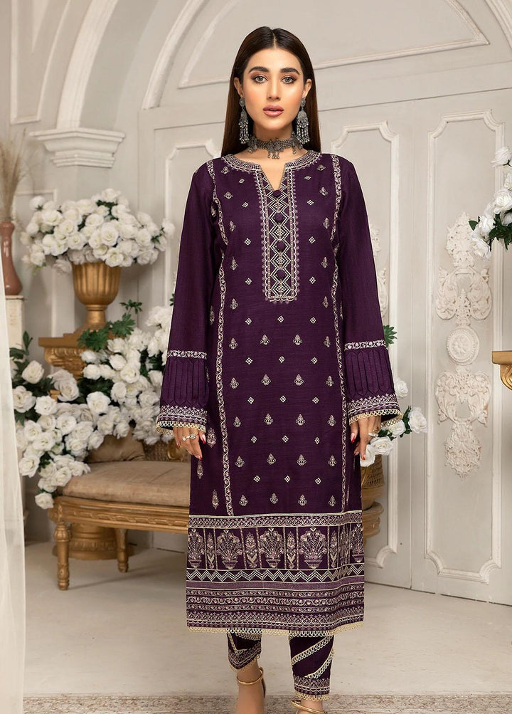 Elegance Embroidered Khaddar Suits Unstitched 2 Piece ELG22W MN-56 SERENA - Winter Collection