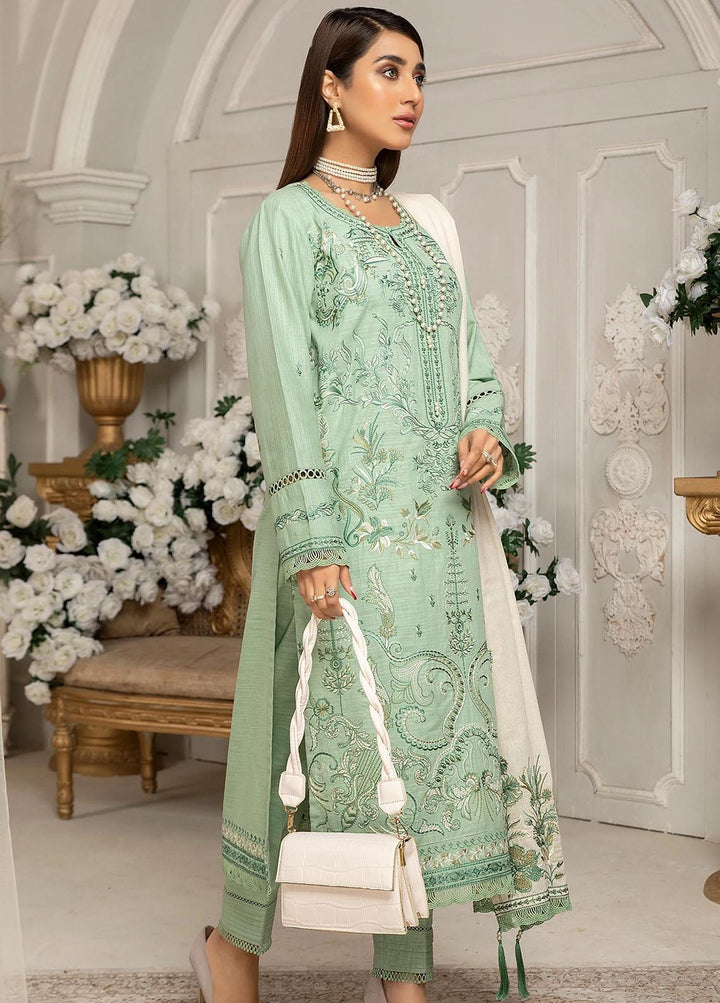 Elegance Embroidered Khaddar Suits Unstitched 3 Piece ELG22W MN-57 JADE - Winter Collection