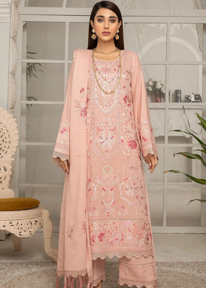 Elegance Embroidered Karandi Suits Unstitched 3 Piece ELG22W MN-59 AZALEA - Winter Collection