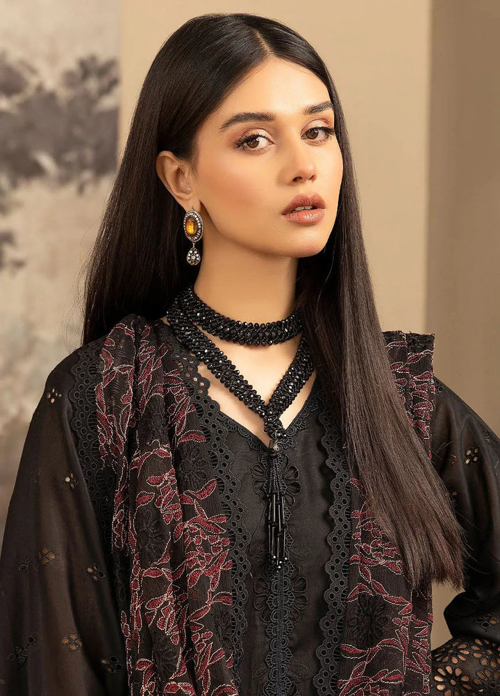 Elegant by Humdum Chikankari Lawn Suit Unstitched 4 Piece HD25EC D-01 - Summer Collection