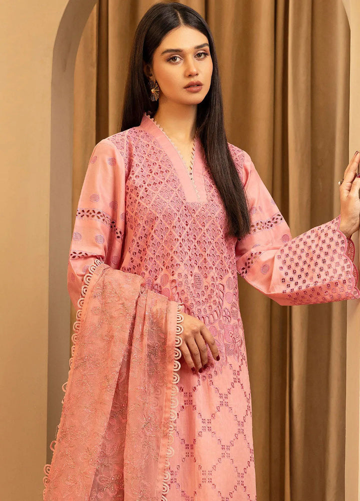 Elegant by Humdum Chikankari Lawn Suit Unstitched 4 Piece HD25EC D-03 - Summer Collection