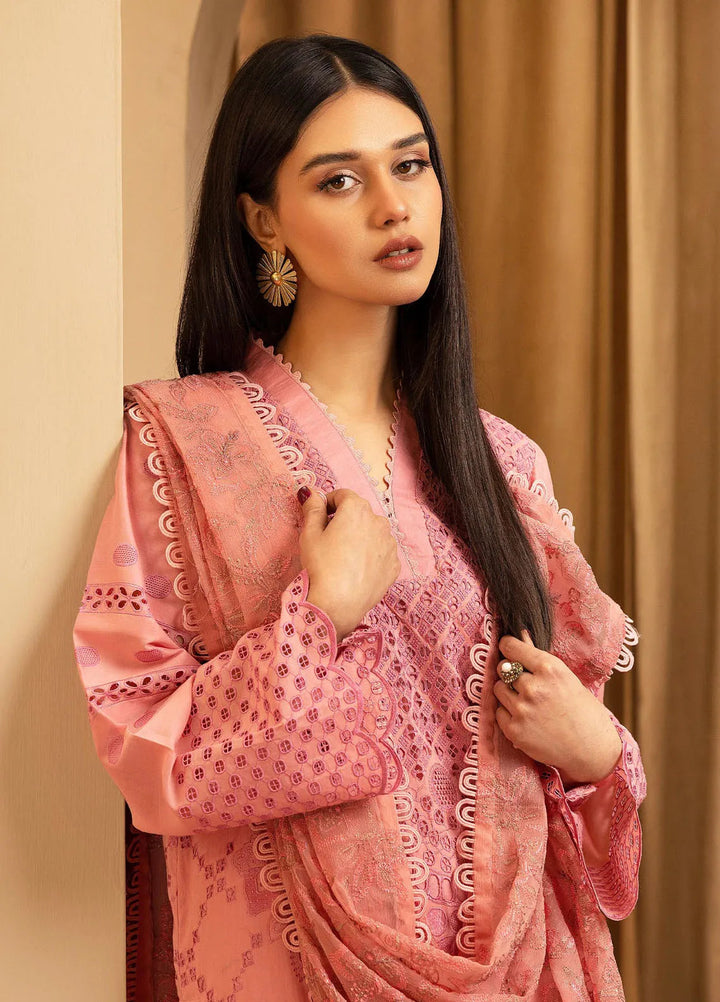 Elegant by Humdum Chikankari Lawn Suit Unstitched 4 Piece HD25EC D-03 - Summer Collection