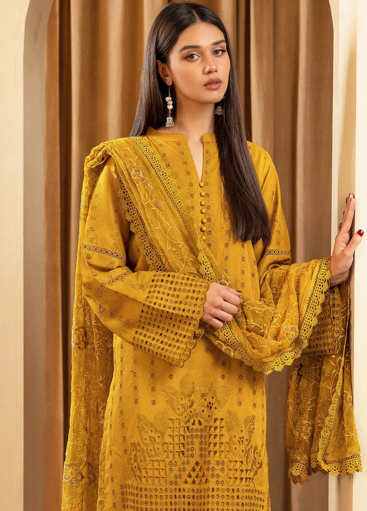 Elegant by Humdum Chikankari Lawn Suit Unstitched 4 Piece HD25EC D-05 - Summer Collection