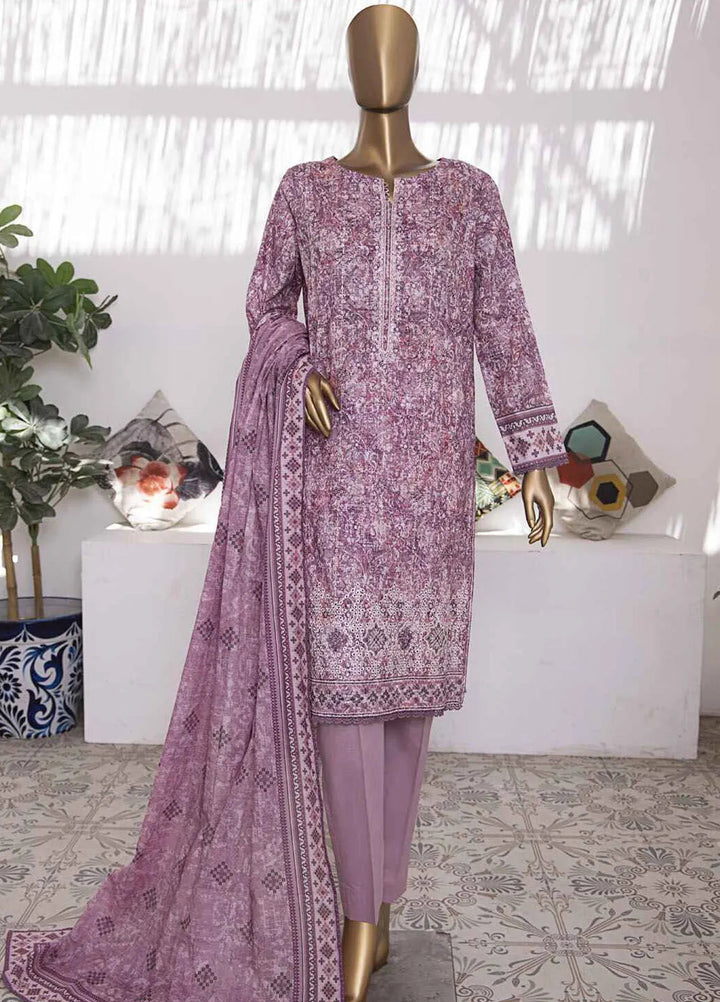 Elegant by HZ Textiles Embroidered Lawn Suits Unstitched 3 Piece HZ25EL EC-819 - Summer Collection