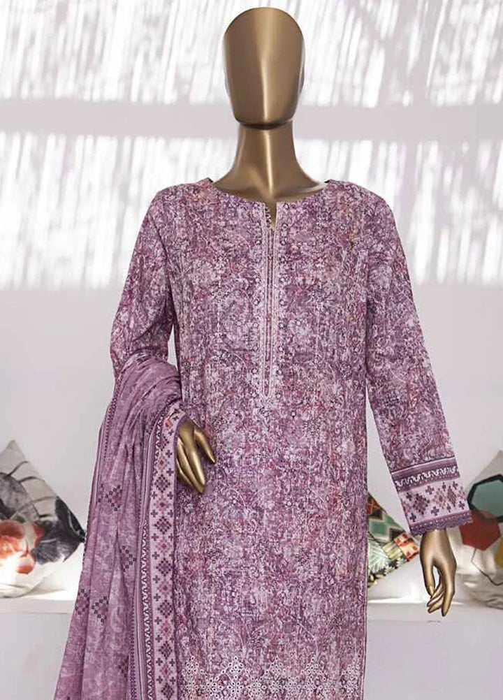 Elegant by HZ Textiles Embroidered Lawn Suits Unstitched 3 Piece HZ25EL EC-819 - Summer Collection